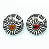 Viking Sol & Mani 18MM Metal Snap Buttons Silver-Tone Alloy Red or Orange