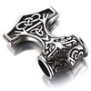 Norse Thor's Hammer Stainless Steel Silver or Gold 35 or 45 mm Pendant