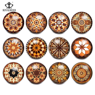 Vintage Shield Snap Buttons 12-Set Browns or Blacks 18 mm Snap Button Jewelry Unisex