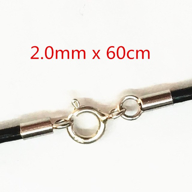 Black Leather 1.5/2/3mm Necklace 13.8"-25.6" 925 Sterling Silver Circle/ Lobster Clasp Unisex