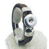 Snap Button 12 Colors Leather Braided Bracelet 18 mm Snap Button Jewelry Unisex