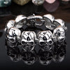 Norse Skulls Stainless Steel Bold Bracelet Unique