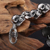 Norse Skulls Stainless Steel Bold Bracelet Unique