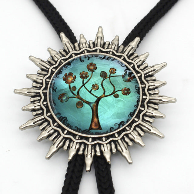 Viking/ Norse Tree of Life Hand Crafted Bolo Tie Necklace Of Zinc Choice of 16 Designs for Men Women
