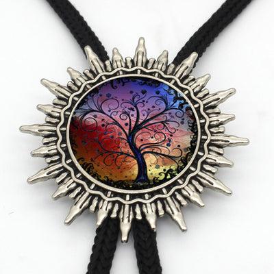 Viking/ Norse Tree of Life Hand Crafted Bolo Tie Necklace Of Zinc Choice of 16 Designs for Men Women