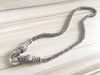 Viking Bronze/Silver Circle Clasp Necklace Brown/ Black Cord or Steel Chain 19.6-27.6" Unisex