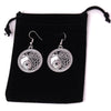 Norse Symbols & Knots Antiqued Silver-Tone Viking Zinc Drop Earrings Unisex