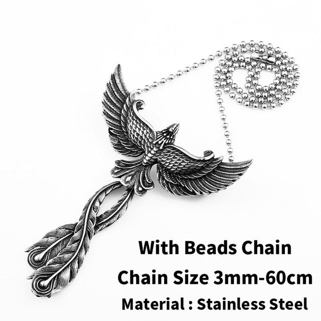 Odin's Eagle Silver Stainless Steel Pendant Or 4 Choices 23” Necklace