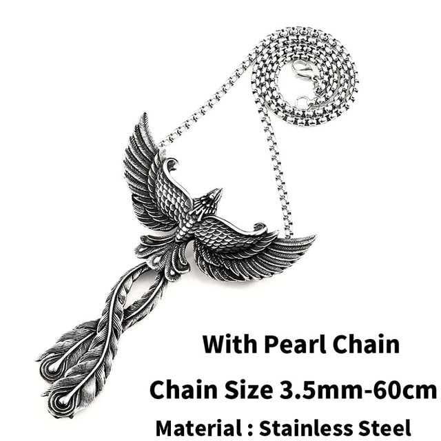 Odin's Eagle Silver Stainless Steel Pendant Or 4 Choices 23” Necklace