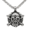 Odin Norse Allfather Stainless Steel Silver Pendant 24" Necklace