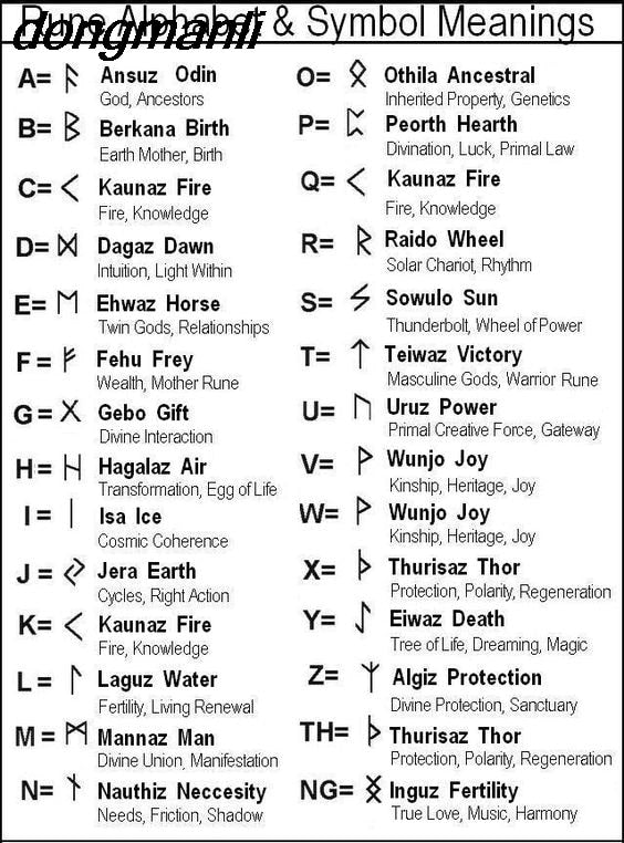 Runes Viking 24pcs Silver or Gold Zinc Hair/Beard Beads