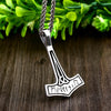 Thor Hammer Silver Pendant Stainless Steel 24" 5 Choices Necklace