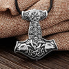 Viking/Norse Ram Thor’s Hammer Silver or Bronze Zinc 18" Cord Necklace Unisex