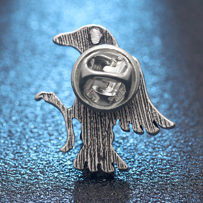 Odin's Raven Brooch 1" Pin Silver Zinc Unisex