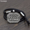 Viking Warrior Bracelet Ship & Shields With Protection Runes 58cm Black Chain Unisex Bracelet