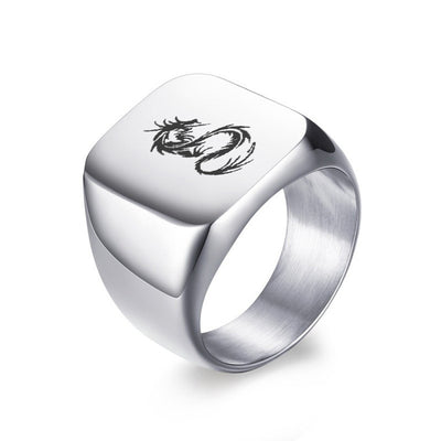 Viking Symbols 4 Designs Polished Stainless Steel Black/Silver/Gold 7-12 Ring Unisex