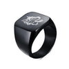 Viking Symbols 4 Designs Polished Stainless Steel Black/Silver/Gold 7-12 Ring Unisex