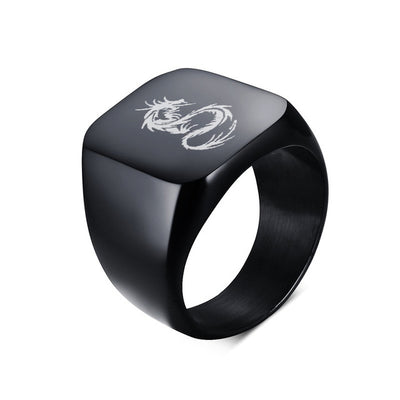 Viking Symbols 4 Designs Polished Stainless Steel Black/Silver/Gold 7-12 Ring Unisex