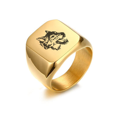 Viking Symbols 4 Designs Polished Stainless Steel Black/Silver/Gold 7-12 Ring Unisex