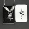 Norse God Odin's Raven Necklace Silver-Tone Zinc Chain Box or No Box Unisex