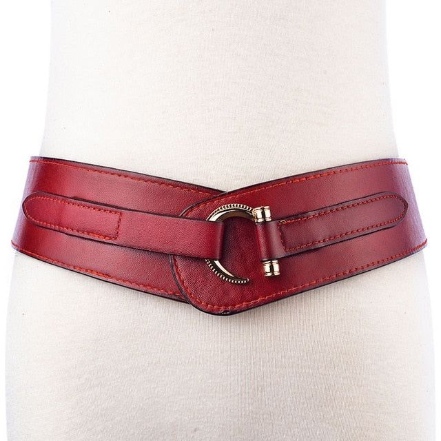 Quality Wide Retro Leather Belts 3 Colors Fits Waist 29-35 Inches Belt