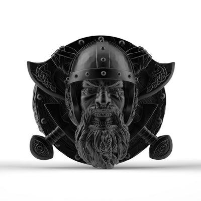Odin Viking/ Norse Black Stainless Steel Ring Size 8-13  Men/Unisex