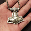 Bold Thor's Hammer Bronze or Silver Zinc Pendant Choice 18" Cord or Chain Necklace