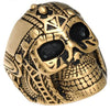 Viking Skull Gold & Black Stainless Steel Ring Size 8-12 Unisex