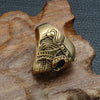 Viking Skull Gold & Black Stainless Steel Ring Size 8-12 Unisex