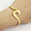 Wave/ Ocean Cuff Bracelet Or Ring Gold Or Silver Adjustable