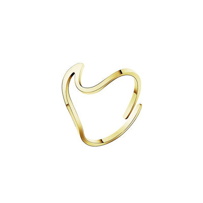 Wave/ Ocean Cuff Bracelet Or Ring Gold Or Silver Adjustable