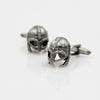 Viking Warrior Helmet  Copper Alloy Silver-Tone Cufflinks Unisex