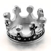 King Crown Ring Gold or Silver and Black Stainless Steel Sizes 7-12 Unisex