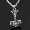 Thor's Hammer Replica Stainless Steel Pendant or with 24" Necklace Unisex