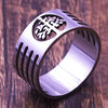 Norse World Tree 316 Stainless Steel Silver or Gold Size 7-11 Ring Unisex