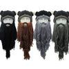 Viking Winter Beanie Horn Hat & Fake Beard Brown Gray Or Black Hats Unisex