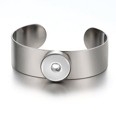 Popular 316 Stainless Steel Snap Button Cuff Bracelet 18mm/20mm Snap Buttons