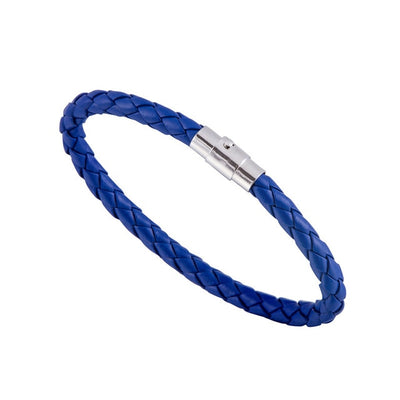 Braided Leather Bracelet 15 Colors Magnetic  Closure Unisex