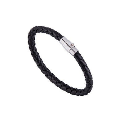 Braided Leather Bracelet 15 Colors Magnetic  Closure Unisex
