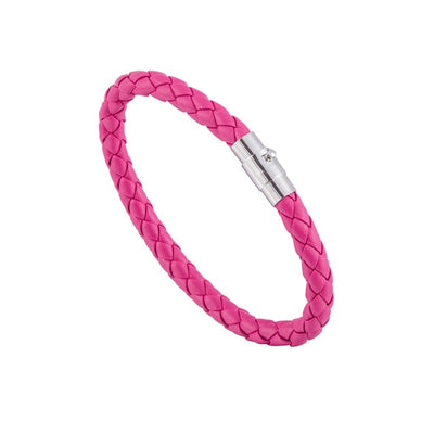 Braided Leather Bracelet 15 Colors Magnetic  Closure Unisex