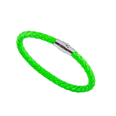 Braided Leather Bracelet 15 Colors Magnetic  Closure Unisex