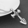 Striking Vintage Knight Cross Stainless Steel Silver Pendant 24" Necklaces