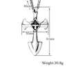 Striking Vintage Knight Cross Stainless Steel Silver Pendant 24" Necklaces
