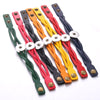 7 Color Loose Weave Leather Snap Button 7 -3/4" Bracelet Use 18 mm Snap Buttons