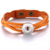 7 Color Loose Weave Leather Snap Button 7 -3/4" Bracelet Use 18 mm Snap Buttons