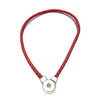Retro 5 Colors Braided Leather Snap Button (18-20cm) Necklaces Snap Button
