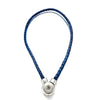 Retro 5 Colors Braided Leather Snap Button (18-20cm) Necklaces Snap Button