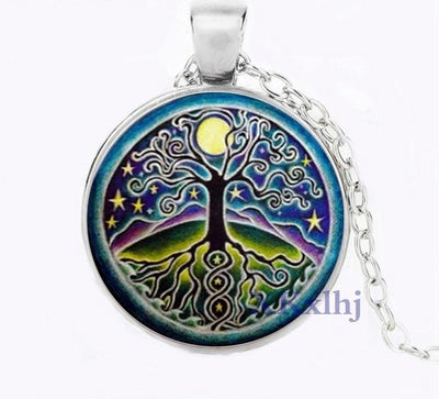 Yggdrasil World Tree 6 Designs Bronze Black or Silver Zinc 20" Necklace