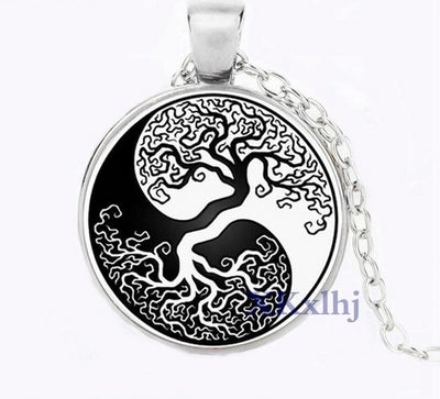 Yggdrasil World Tree 6 Designs Bronze Black or Silver Zinc 20" Necklace
