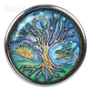 World Tree /Tree of Life Blue Glass 12,18,20 or 30 mm Snap Buttons